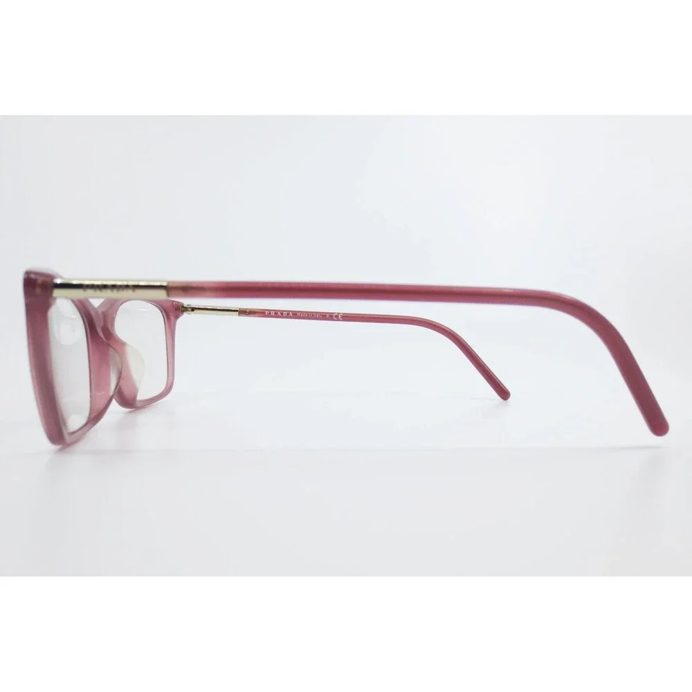 Prada VPR 16W-F 2BM-101 Matte Pink Gold Rectangular Eyeglasses Frames 54-17-140